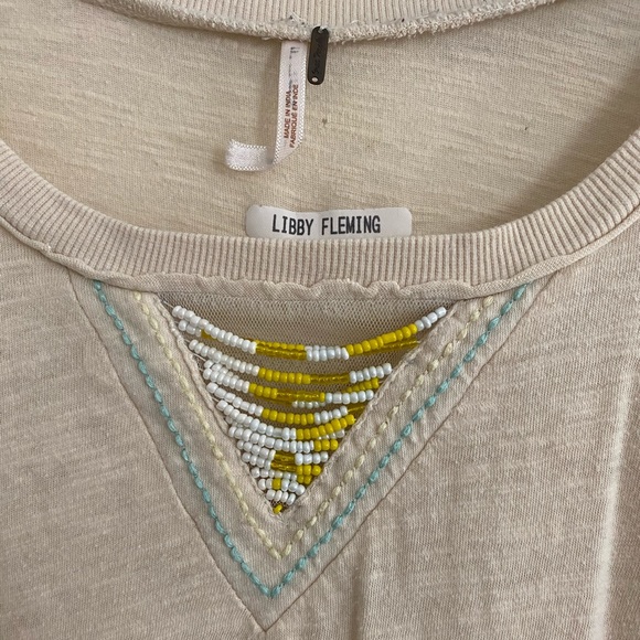 Free People Size XS Long Sleeve with Beaded Detail - Picture 2 of 6